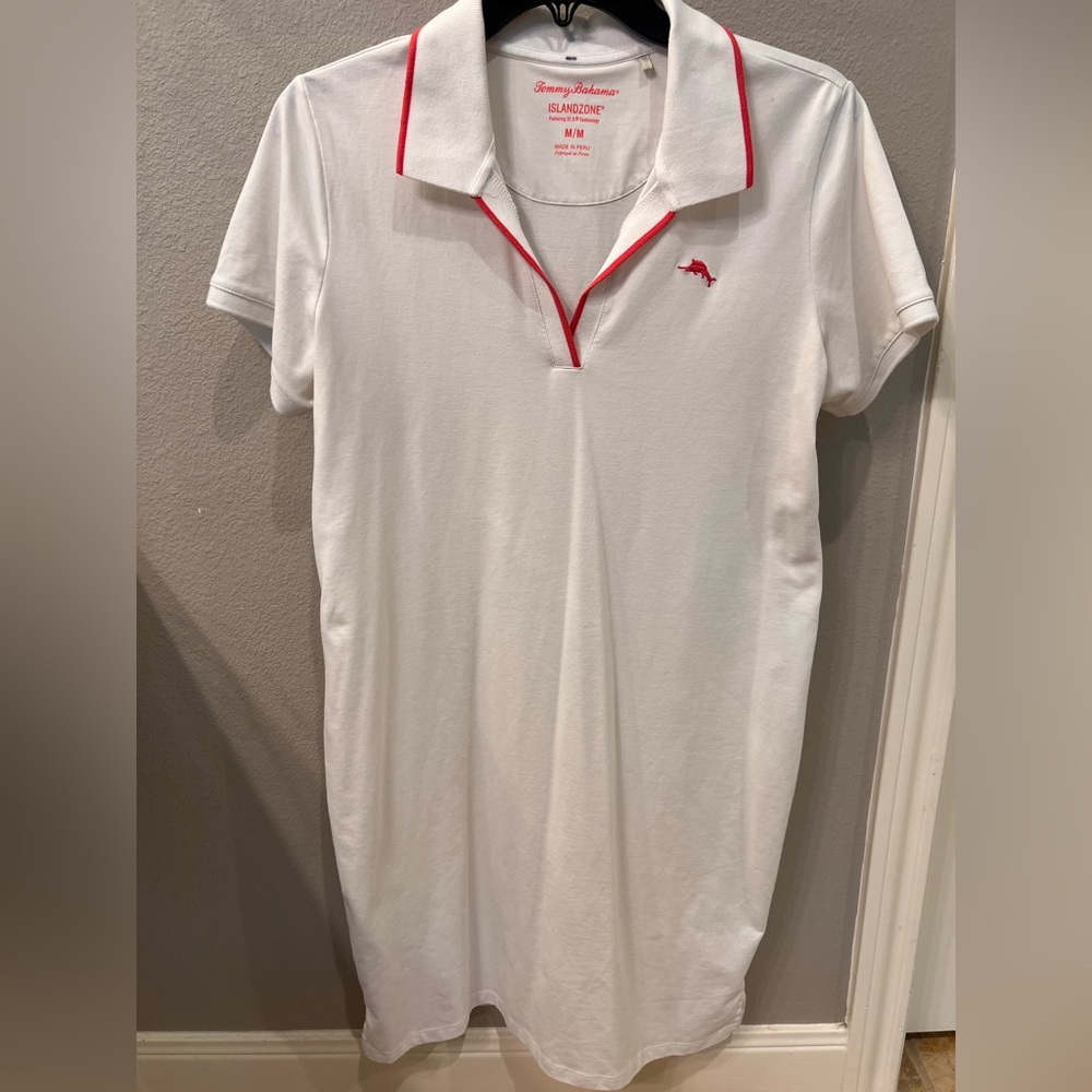 Tommy Bahama Island Zone white casual collared dress
